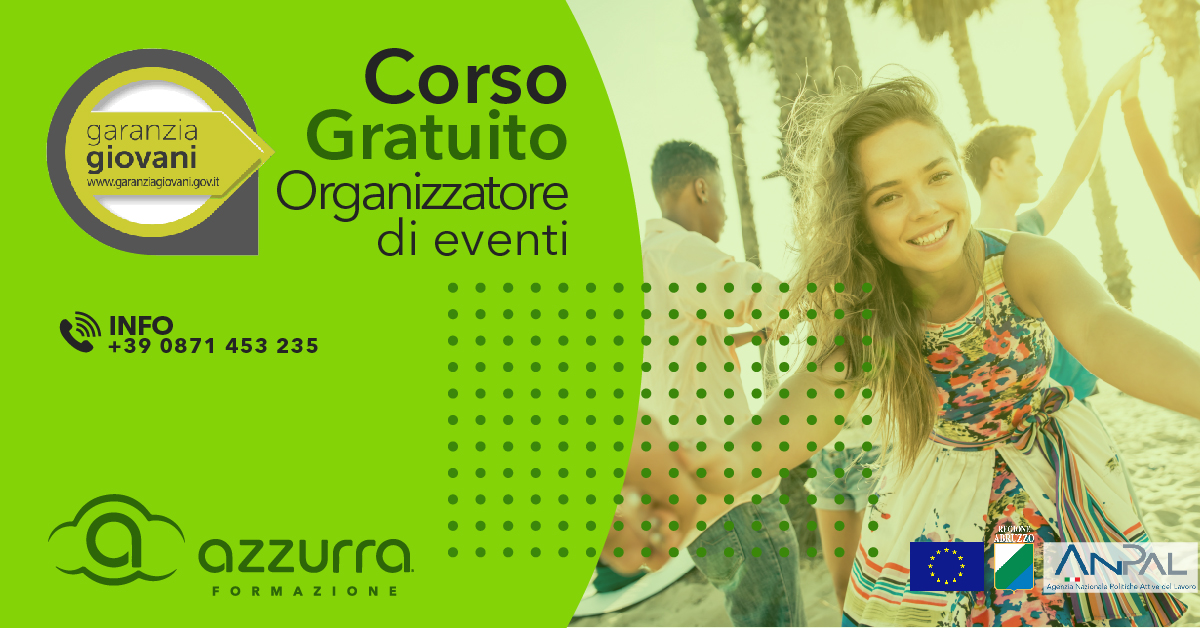 Banner corso gratuito Organizzatore di Eventi a Chieti